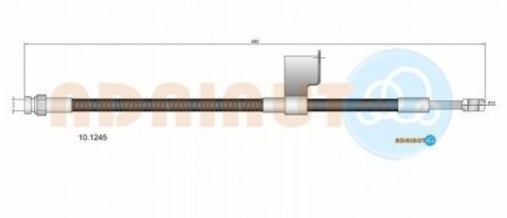 10.1245 ADRIAUTO ADRIAUTO HYUNDAI шланг гальмівний передн.прав.Getz 02-