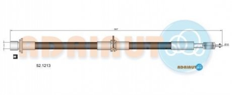 52.1213 ADRIAUTO ADRIAUTO TOYOTA шланг гальм. передн.Carina,Corolla -92
