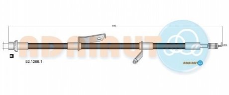 52.1266.1 ADRIAUTO ADRIAUTO TOYOTA шланг гальм. передн. лів. COROLLA 12-