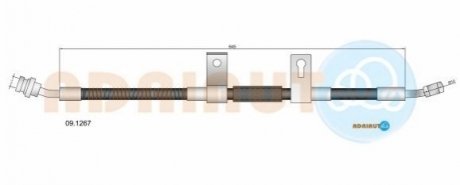 09.1267 ADRIAUTO ADRIAUTO KIA шланг гальмівний передн.лів.Sorento -06