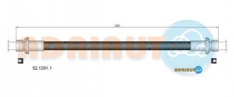 52.1291.1 ADRIAUTO ADRIAUTO шланг гальм. передн. лів. TOYOTA YARIS 06-