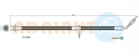 12.1294 ADRIAUTO ADRIAUTO шланг гальм. задн. прав. HONDA ACCORD 08-