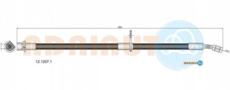 12.1207.1 ADRIAUTO ADRIAUTO шланг гальм. задн. лів. HONDA ACCORD -08