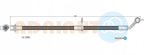 12.1280 ADRIAUTO ADRIAUTO шланг гальм. задн. прав. HONDA CIVIC -05