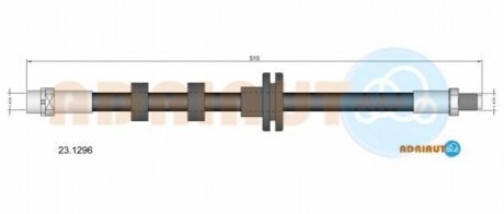 23.1296 ADRIAUTO ADRIAUTO шланг гальм. передн. RANGE ROVER III -12