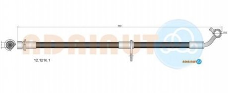 12.1216.1 ADRIAUTO ADRIAUTO шланг гальм. передн. лів. HONDA CR-V 07-