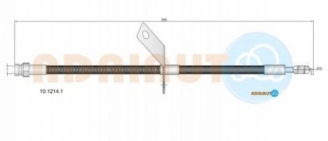 10.1214.1 ADRIAUTO ADRIAUTO шланг гальм. задн. прав. HYUNDAI i30 07-