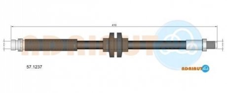 57.1237 ADRIAUTO ADRIAUTO VOLVO шланг гальм. задн.C30/C70/S40/V50