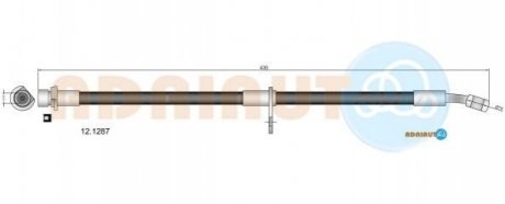 12.1287 ADRIAUTO ADRIAUTO HONDA шланг гальм. задн. лів.Accord 98-