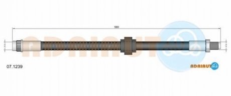 07.1239 ADRIAUTO ADRIAUTO CITROEN гальмівний шланг передн.C5 01-