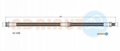 24.1258 ADRIAUTO ADRIAUTO шланг гальм. задн. SMART FORFOUR -06