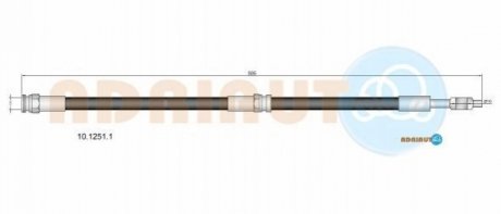 10.1251.1 ADRIAUTO ADRIAUTO шланг гальм.задн. прав. Santa Fe 01-