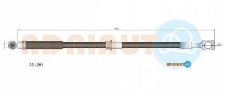 33.1281 ADRIAUTO ADRIAUTO шланг гальм. передн. OPEL ASTRA -14