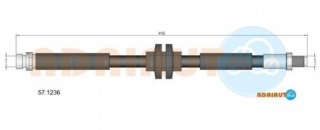 57.1236 ADRIAUTO ADRIAUTO VOLVO шланг гальм. задн. S40,V50