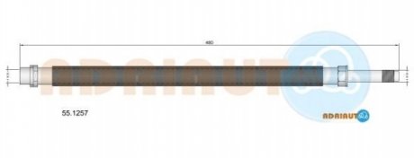 55.1257 ADRIAUTO ADRIAUTO VW шланг гальмівний задн. LT 03-