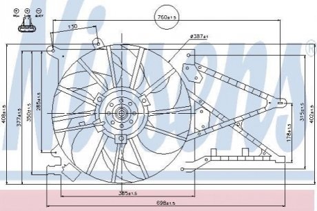 85188 NISSENS Вентилятор радіатора