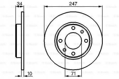 0 986 478 359 BOSCH Диск гальмівний