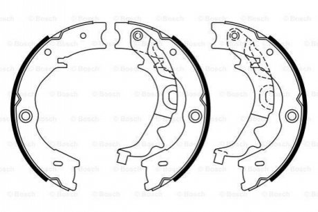 0986487927 BOSCH BOSCH KIA гальм.колодки ручн.гальма Carnival