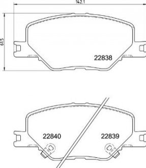 P59096 BREMBO Колодки гальмівні дискові (комплект 4 шт)