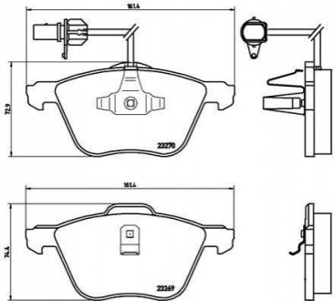 P85 061 BREMBO Гальмівні колодки дискові