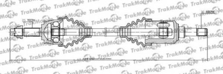 30-1122 Trakmotive TRAKMOTIVE FIAT піввісь прав. L=828mm 25/22 зуб. PANDA 1.2 10-13, PANDA 1.3 D Multijet 06-