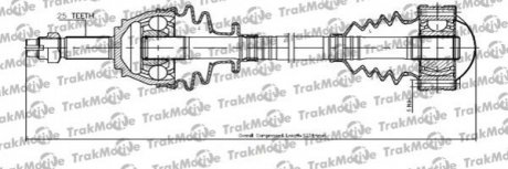 30-1132 Trakmotive TRAKMOTIVE LANCIA піввісь права L=523mm 25 зуб. MUSA 1.3 D Multijet 04-12