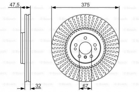 0 986 479 A26 BOSCH ДИСК ГАЛЬМIВНИЙ ПЕРЕДНIЙ