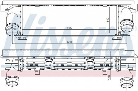 96344 NISSENS Радиатор наддуву