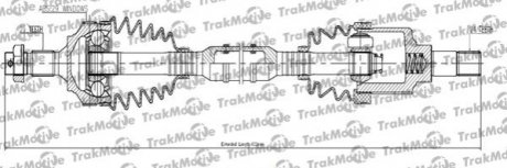 30-1226 Trakmotive TRAKMOTIVE CITROEN Полуось лів. с ABS L=622mm 25/24 зуб. BERLINGO / BERLINGO FIRST 2.0 HDI 90 99-11, XSARA 1.9 TD 98-00, PEUGEOT PARTNER 2.0 HDI 00-08