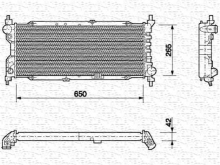 350213588000 MAGNETI MARELLI MAGNETI MARELLI OPEL радиатор охлаждения Combo,Corsa B 1.5/1.7D 94-