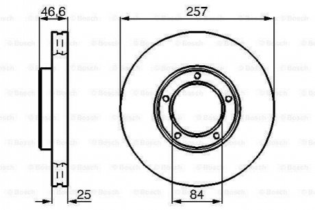 0986478397 BOSCH BOSCH томозной диск передн. TOYOTA HIACE II -06