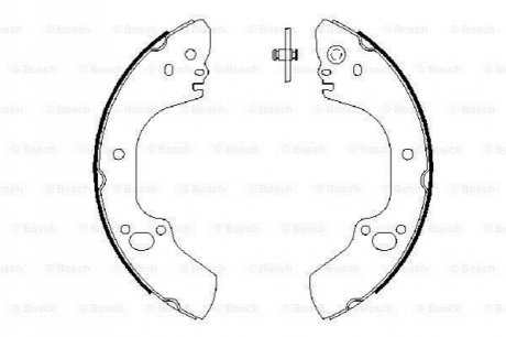 0986487662 BOSCH BOSCH щоки гальм. OPEL Campo 01-