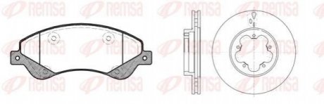 81251.00 REMSA Комплект: 2 диска+ 4 колодки гальмівних