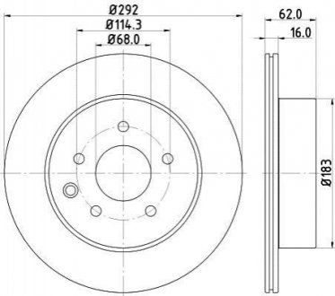 8DD 355 118-711 HELLA HELLA NISSAN Тормозной диск задн. вентил.X-Trail,Qashqai,Renault Koleos