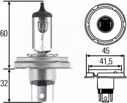 8GJ 003 133-242 HELLA HELLA R2 24V 75/70W Лампа розжарювання HEAVY DUTY (цоколь P45T)