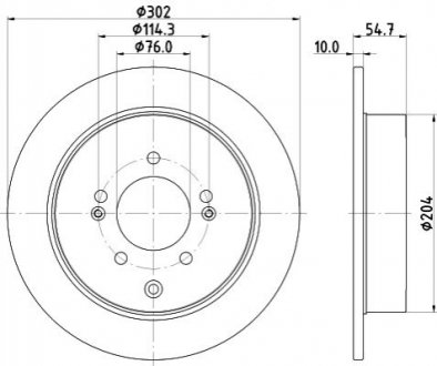 8DD 355 126-911 HELLA HELLA HYUNDAI Диск тормозной задн.Tucson 15-, KIA Sportage