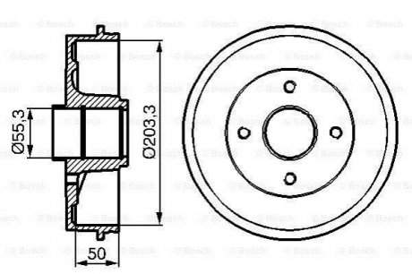 0986477121 BOSCH BOSCH RENAULT гальмівний барабан задній LAGUNA 94-