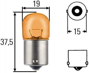 8GA 002 071-051 HELLA HELLA RY10W 12V 10W Лампа розжарювання STANDARD