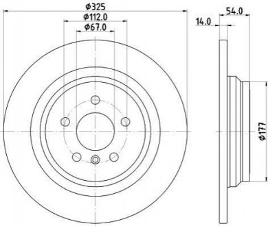 8DD 355 122-861 HELLA HELLA DB Диск тормозной задн.GLE W166 11-