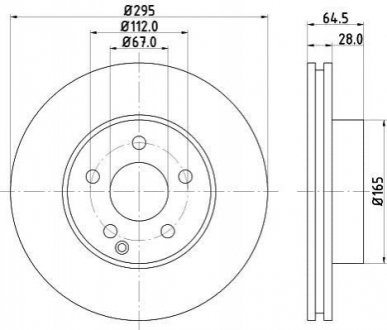 8DD 355 114-201 HELLA HELLA DB Тормозной диск пер. C204 E212