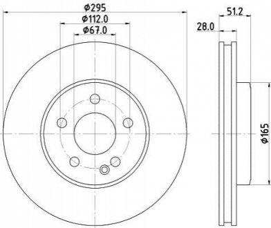 8DD 355 119-591 HELLA HELLA DB Диск тормозной передн. W176