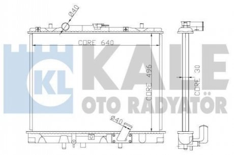 362400 KALE OTO RADYATOR KALE MITSUBISHI Радиатор охлаждения L200,Pajero Sport 2.5TD 98-