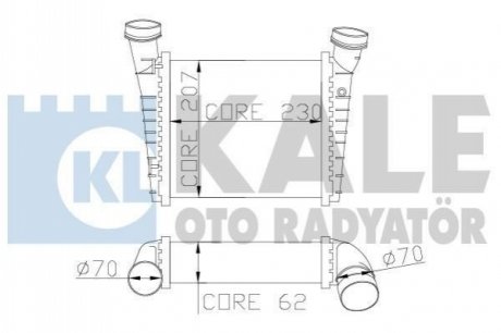 342700 KALE OTO RADYATOR KALE VW Інтеркулер Passat, Skoda SuperB I 1.9/2.0TDI 01-