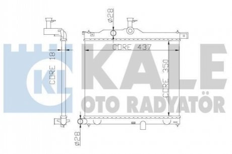 358300 KALE OTO RADYATOR KALE HYUNDAI Радиатор охлаждения i10 1.1/1.1CRDi 08-