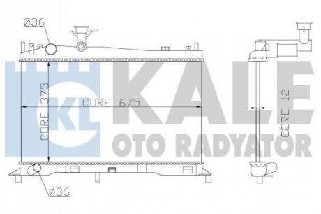 360100 KALE OTO RADYATOR Радиатор охлаждения Mazda 6 (360100) KALE OTO RADYATOR