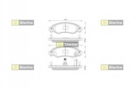 BD S263 STARLINE Гальмівні колодки дискові