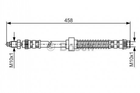 1987476534 BOSCH BOSCH PEUGEOT шланг гальмівний передній 405 92-