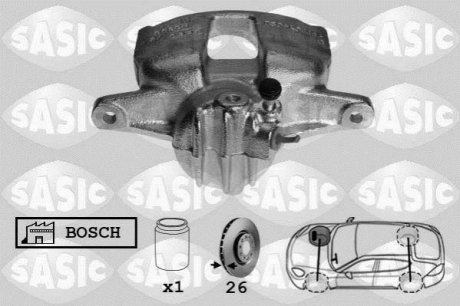 6500009 SASIC Суппорт передний R 26mm (тип Bosch) Kangoo/Berlingo/Partner