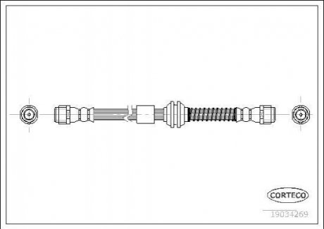 19034269 CORTECO Шланг тормозной передний