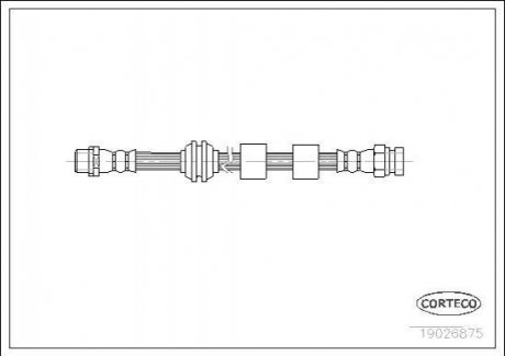 19026875 CORTECO Шланг тормозной передний
